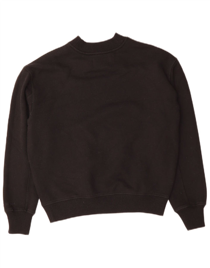 CALVIN KLEIN JEANS Γυναικείο φούτερ μεγάλου μεγέθους Jumper UK 10 Small Black