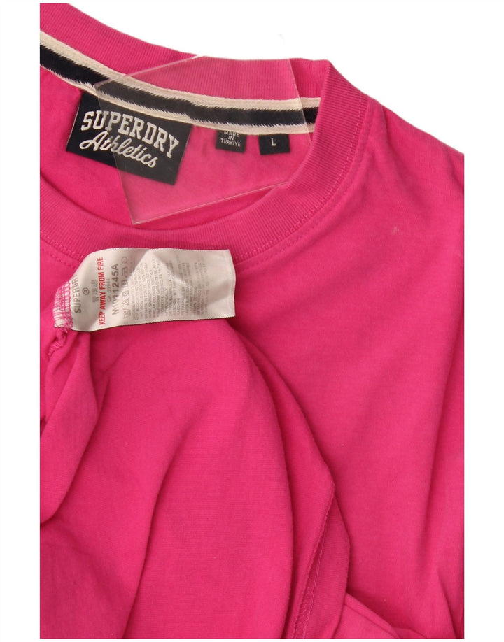 Ανδρικό T-Shirt Superdry Top μεγάλο ροζ βαμβακερό