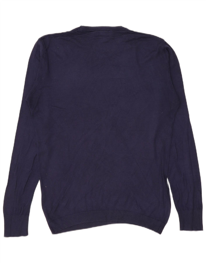 Ανδρικό πουλόβερ Zara Crew Neck Jumper Μεγάλο Navy Blue