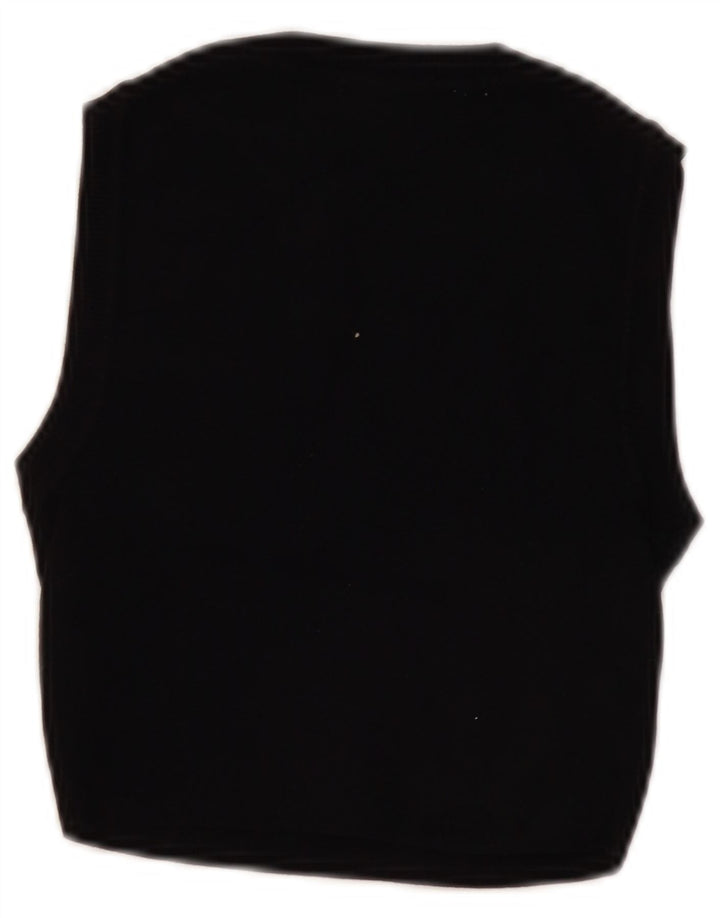 Zara Γυναικείο Crop Vest Top UK 8 Small Black Viscose