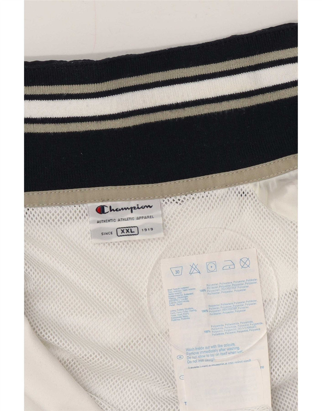 Champion Ανδρική αθλητική φόρμα Top Jacket 2XL White Colourblock Polyester