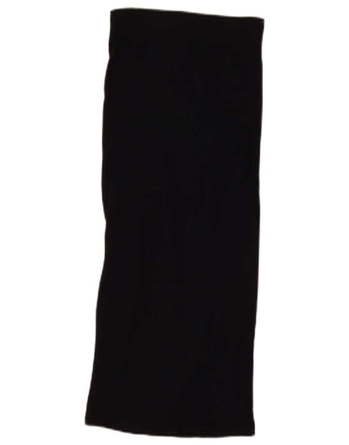 Zara Γυναικεία Maxi Φούστα Small W26 Black Nylon