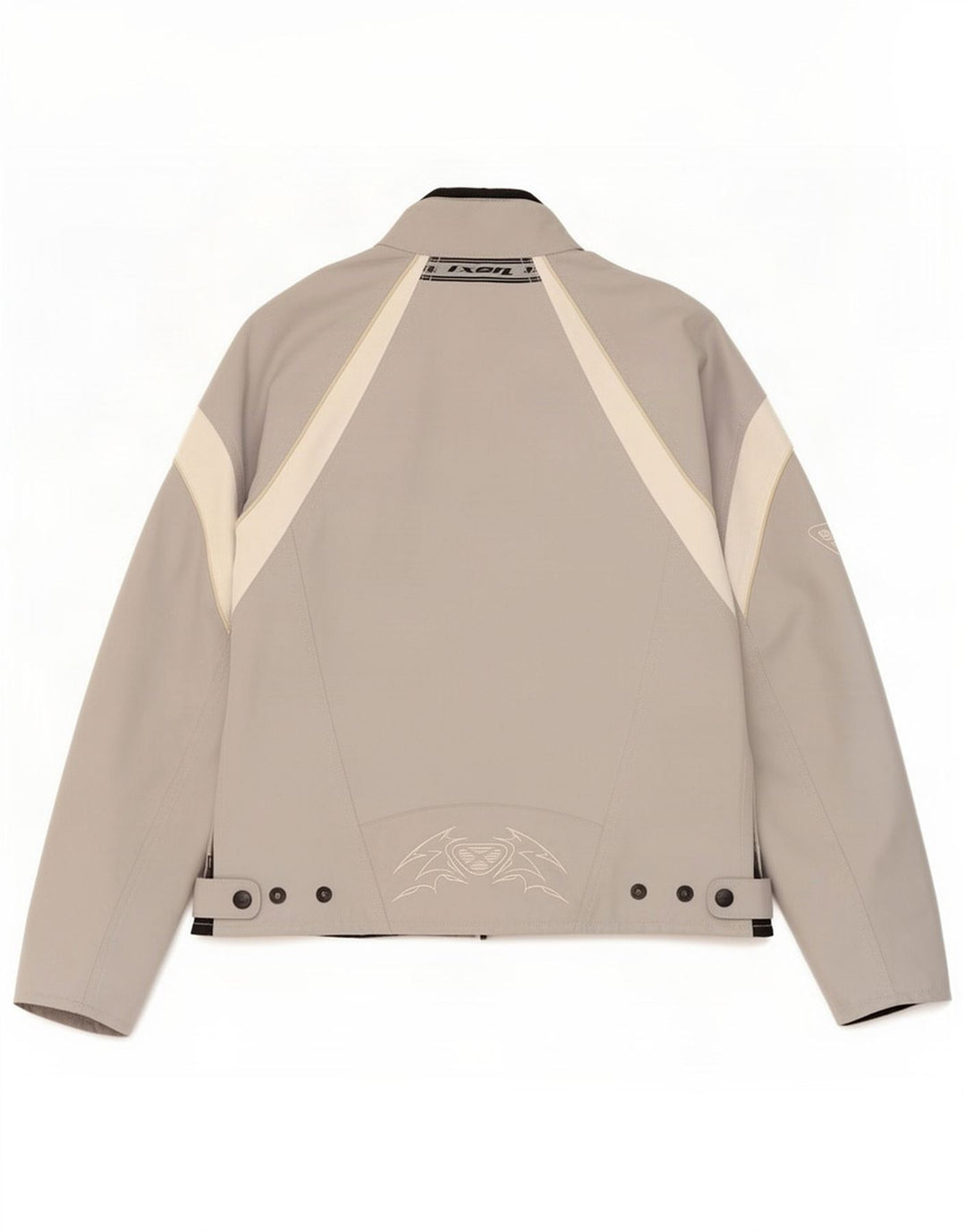 Ixon Womens Graphic Racer Jacket US 4 Small Grey Colourblock Polyester
