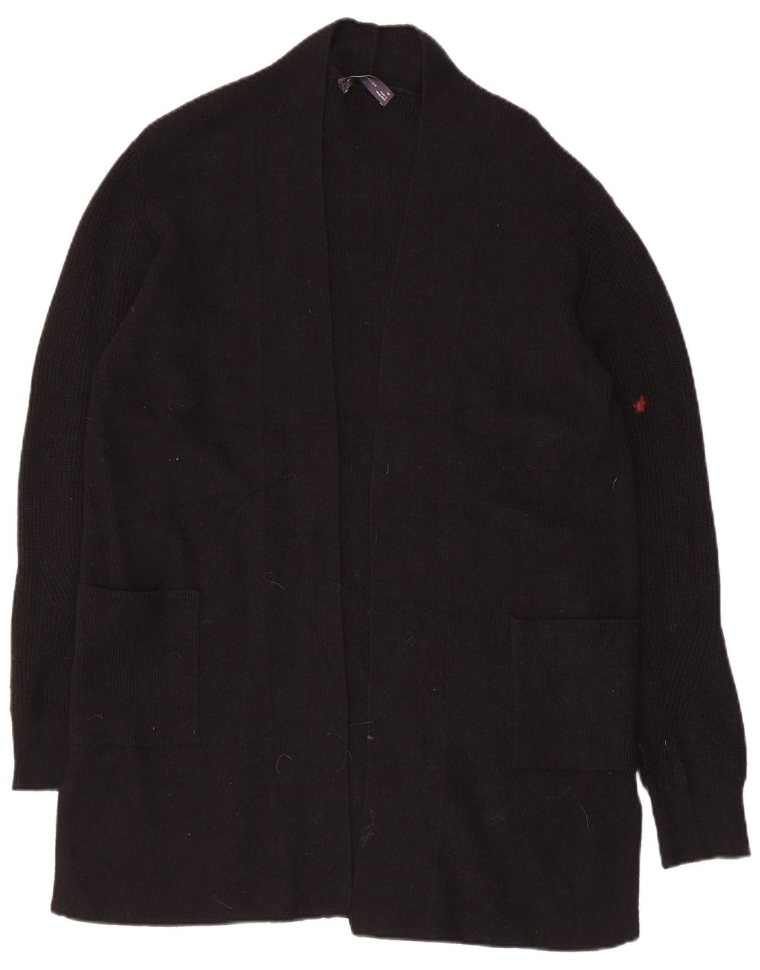 Marks & Spencer Γυναικείο Longline ανοιχτό πουλόβερ ζακέτα UK 14 Medium Black