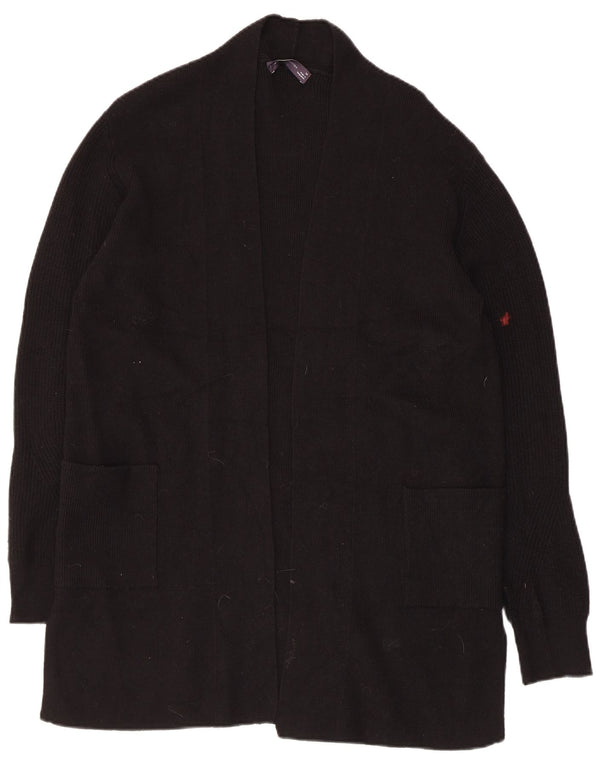 Marks & Spencer Γυναικείο Longline ανοιχτό πουλόβερ ζακέτα UK 14 Medium Black