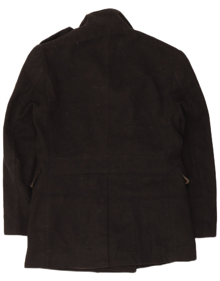 Marks & Spencer Ανδρικό παλτό με διπλό στήθος UK 36 Small Black Polyester