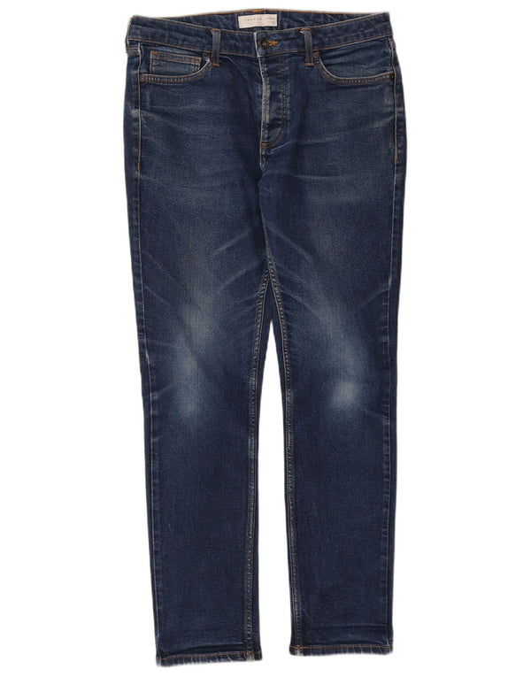 TOPSHOP Ανδρικό Slim Jeans W34 L30 Blue Cotton