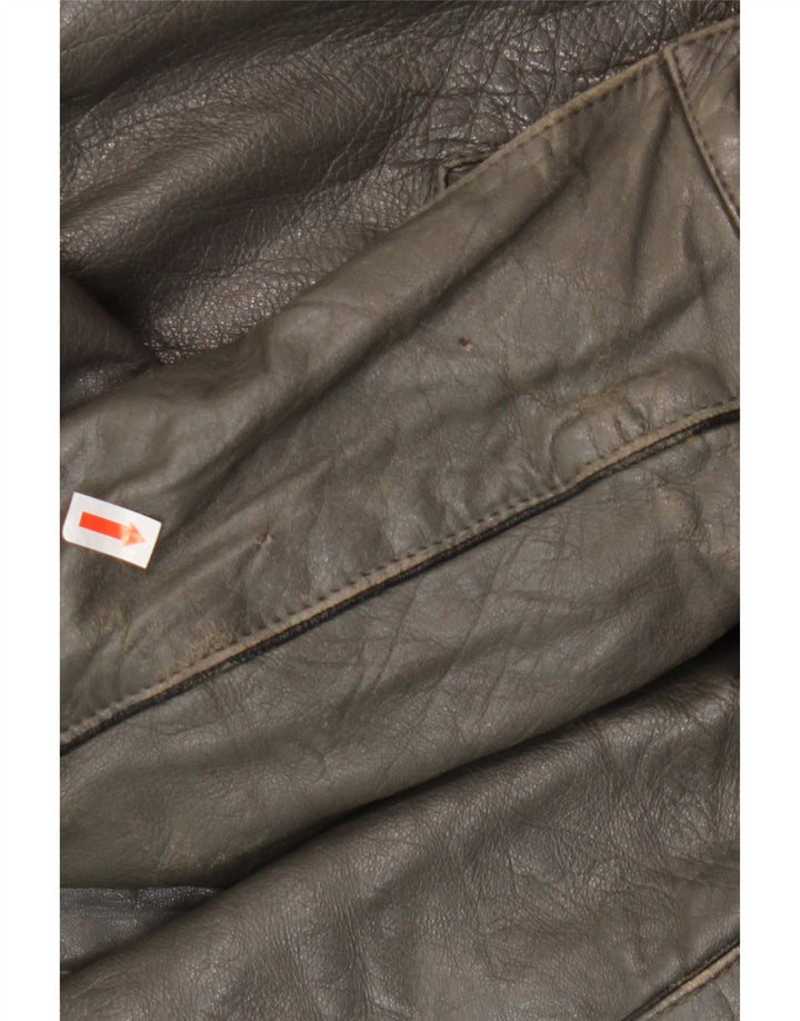 VINTAGE Ανδρικό Δερμάτινο Μπουφάν IT 50 Μεγάλο Καφέ Δερμάτινο