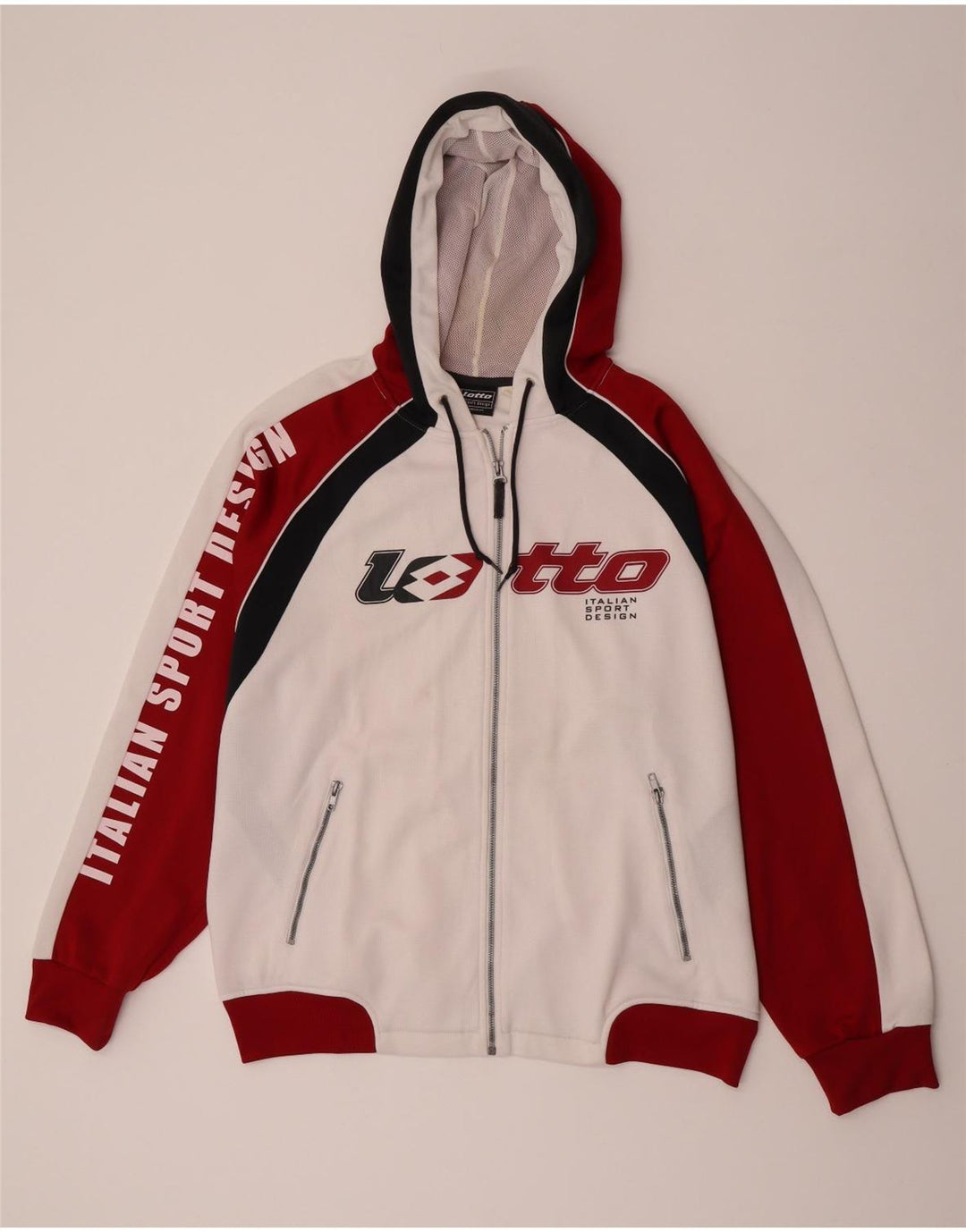Ανδρική φόρμα Lotto Graphic Full 2XL White Colourblock Polyester