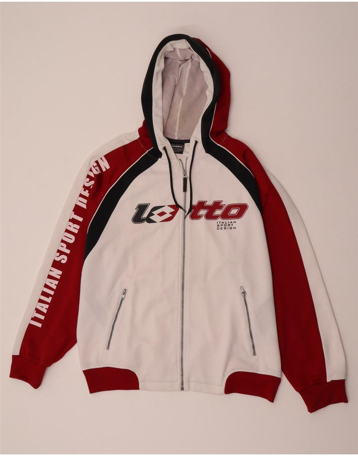 Ανδρική φόρμα Lotto Graphic Full 2XL White Colourblock Polyester