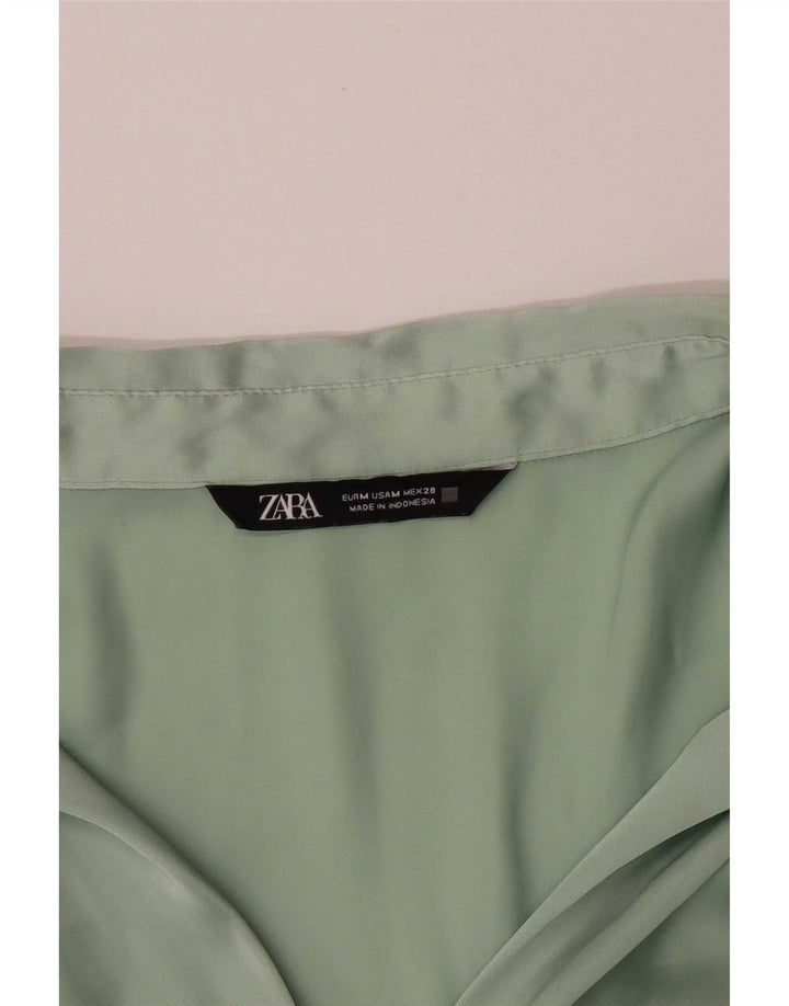 Zara Γυναικείο πουκάμισο Μπλούζα UK 14 Medium Green