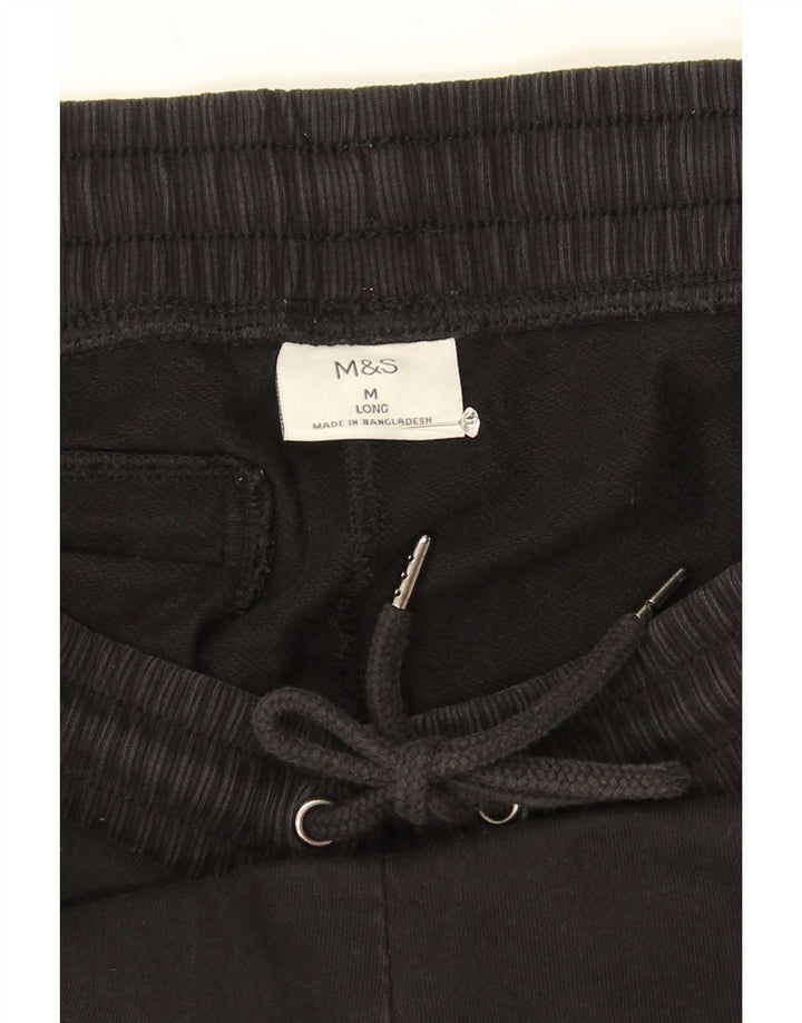 Ανδρική αθλητική φόρμα Marks & Spencer Παντελόνι μεσαίο μαύρο βαμβακερό