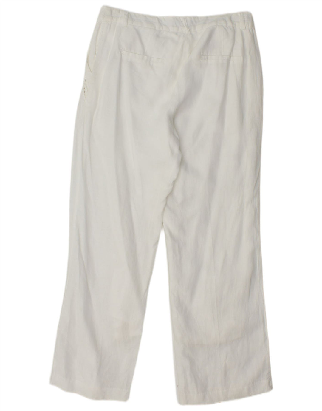 MONSOON Γυναικείο ίσιο παντελόνι Chino UK 10 Small W27 L28 Λευκό Λευκό