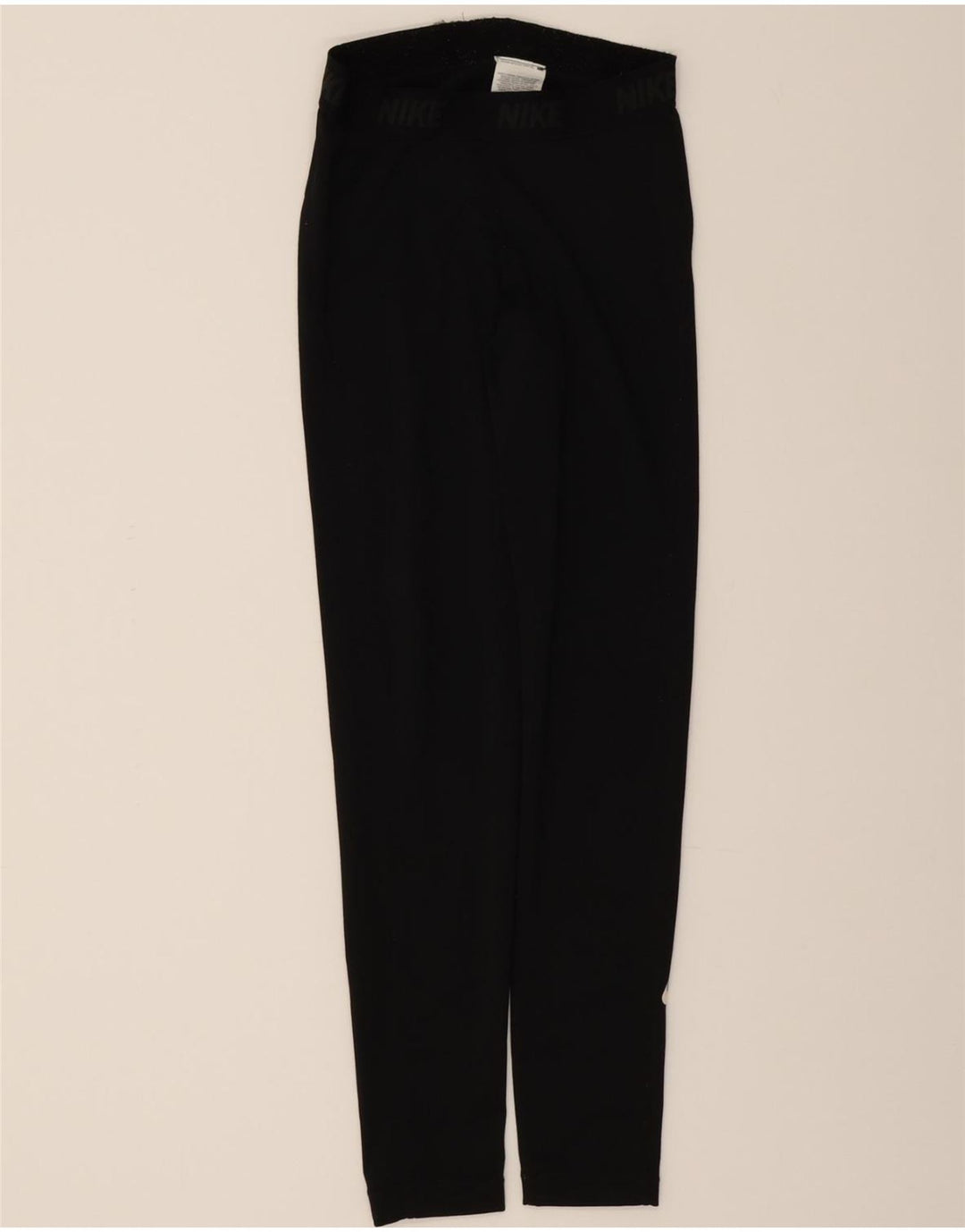 NIKE Womens Graphic Leggings UK 14 Medium  Black Polyester Vintage Nike and Second-Hand Nike from Messina Hembry 