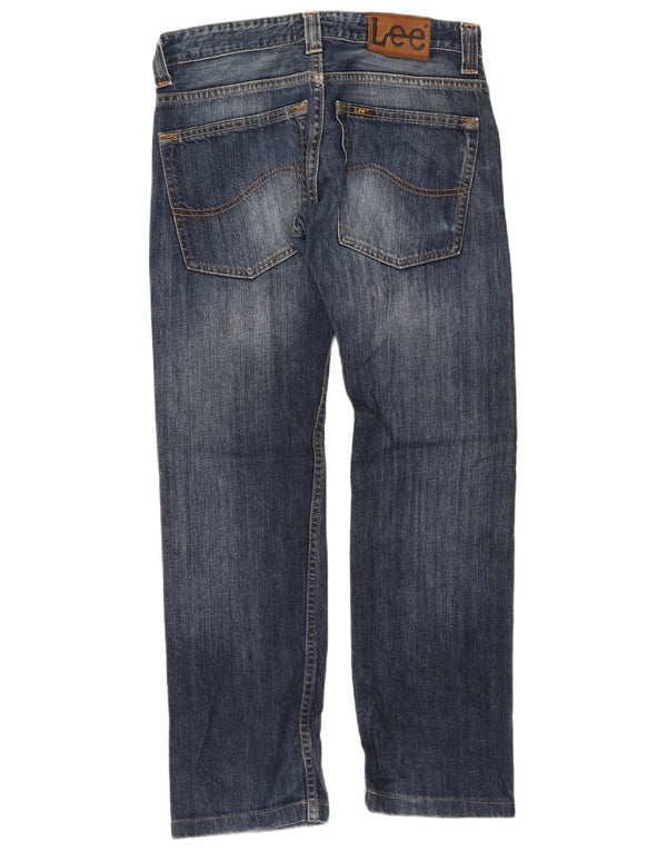 Lee Womens Powell Straight Jeans W30 L28 Navy Blue Cotton