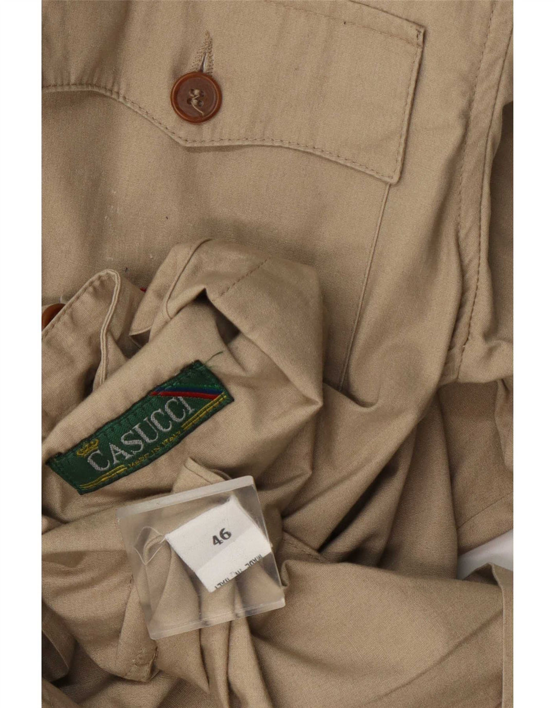 Casucci Ανδρικό Military Jacket IT 46 Small Beige Βαμβακερό