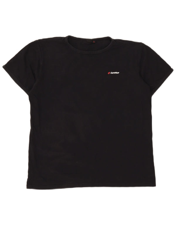 Lotto Γυναικείο T-Shirt Top UK 18 XL Μαύρο βαμβακερό