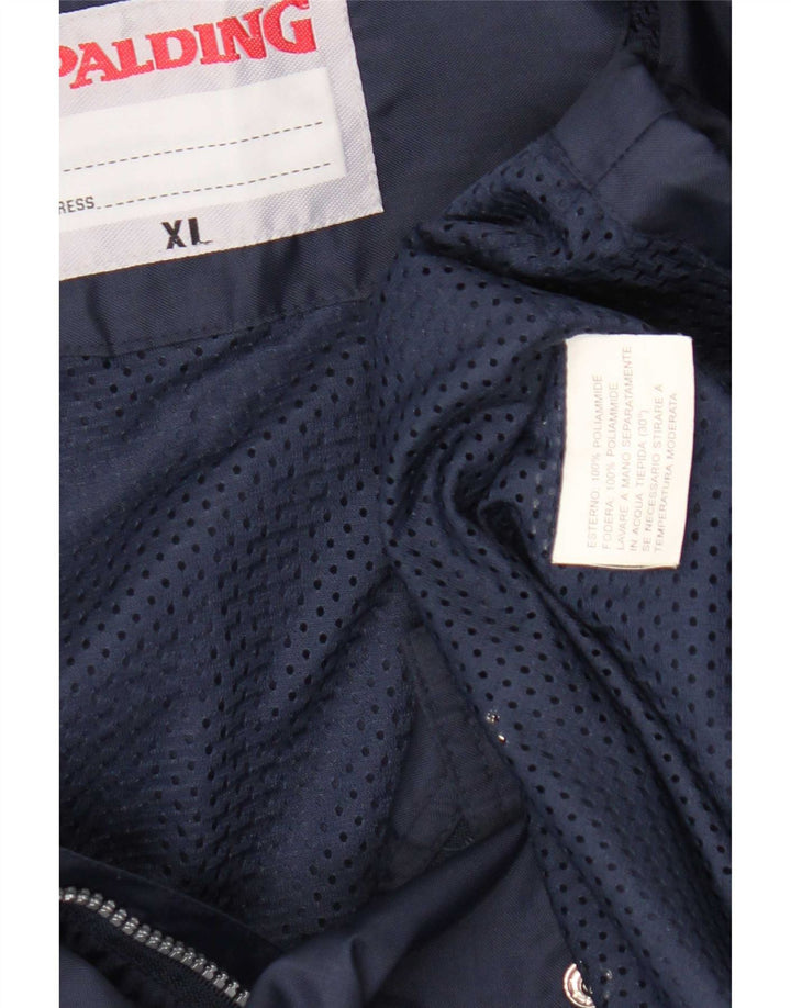 Spalding Ανδρικό μπουφάν βροχής με κουκούλα UK 42 XL Navy Blue Polyamide