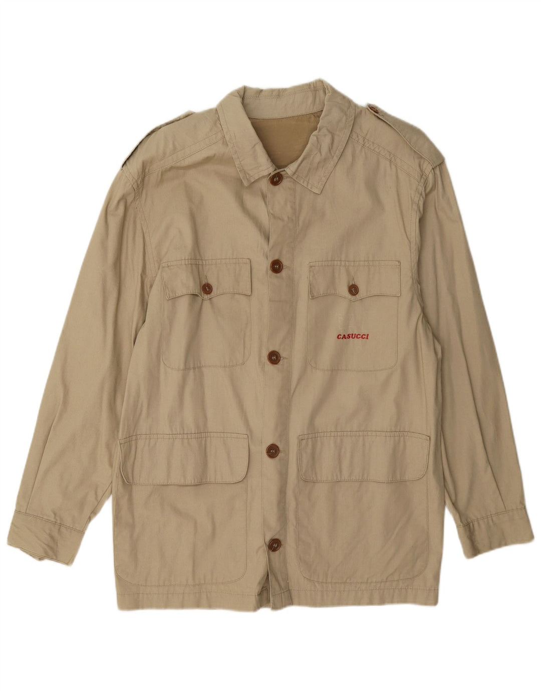 Casucci Ανδρικό Military Jacket IT 46 Small Beige Βαμβακερό