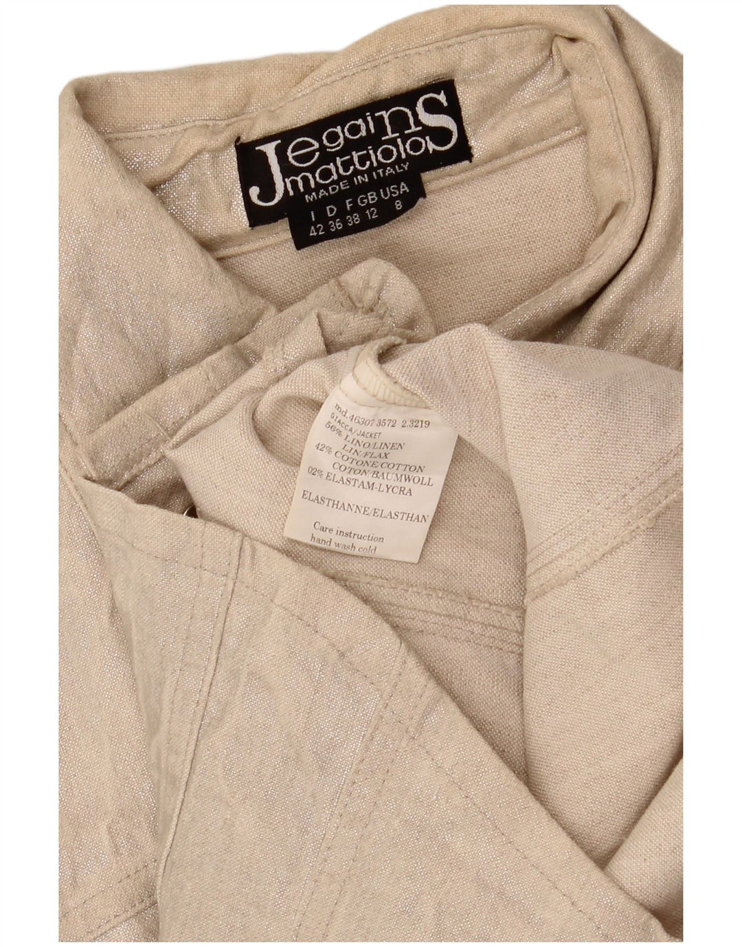 Jegains Mattiolo Γυναικείο Μπουφάν UK 12 Medium Beige Λινό