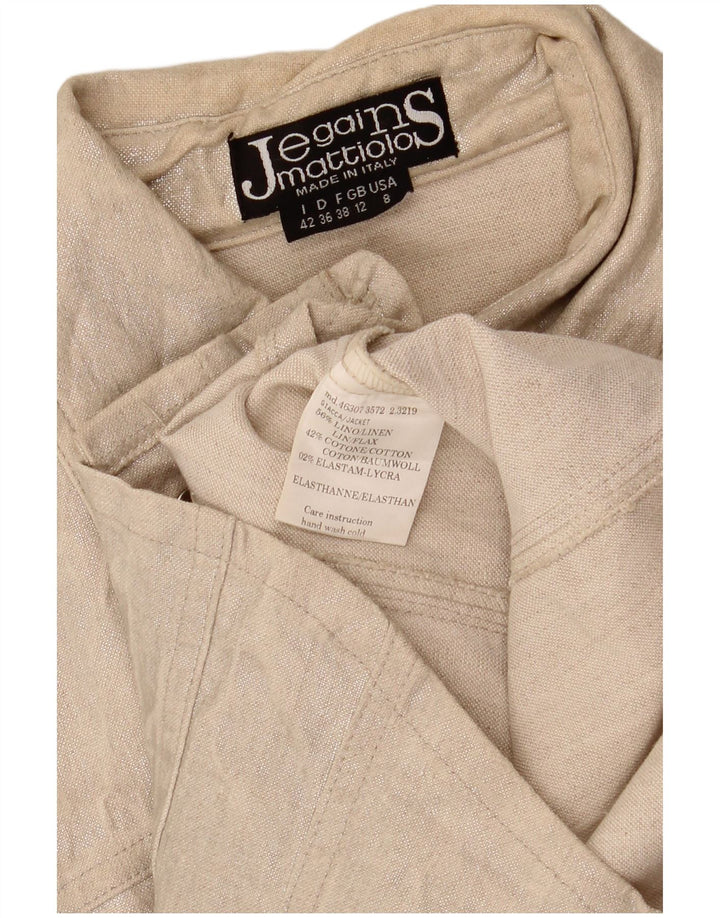 Jegains Mattiolo Γυναικείο Μπουφάν UK 12 Medium Beige Λινό