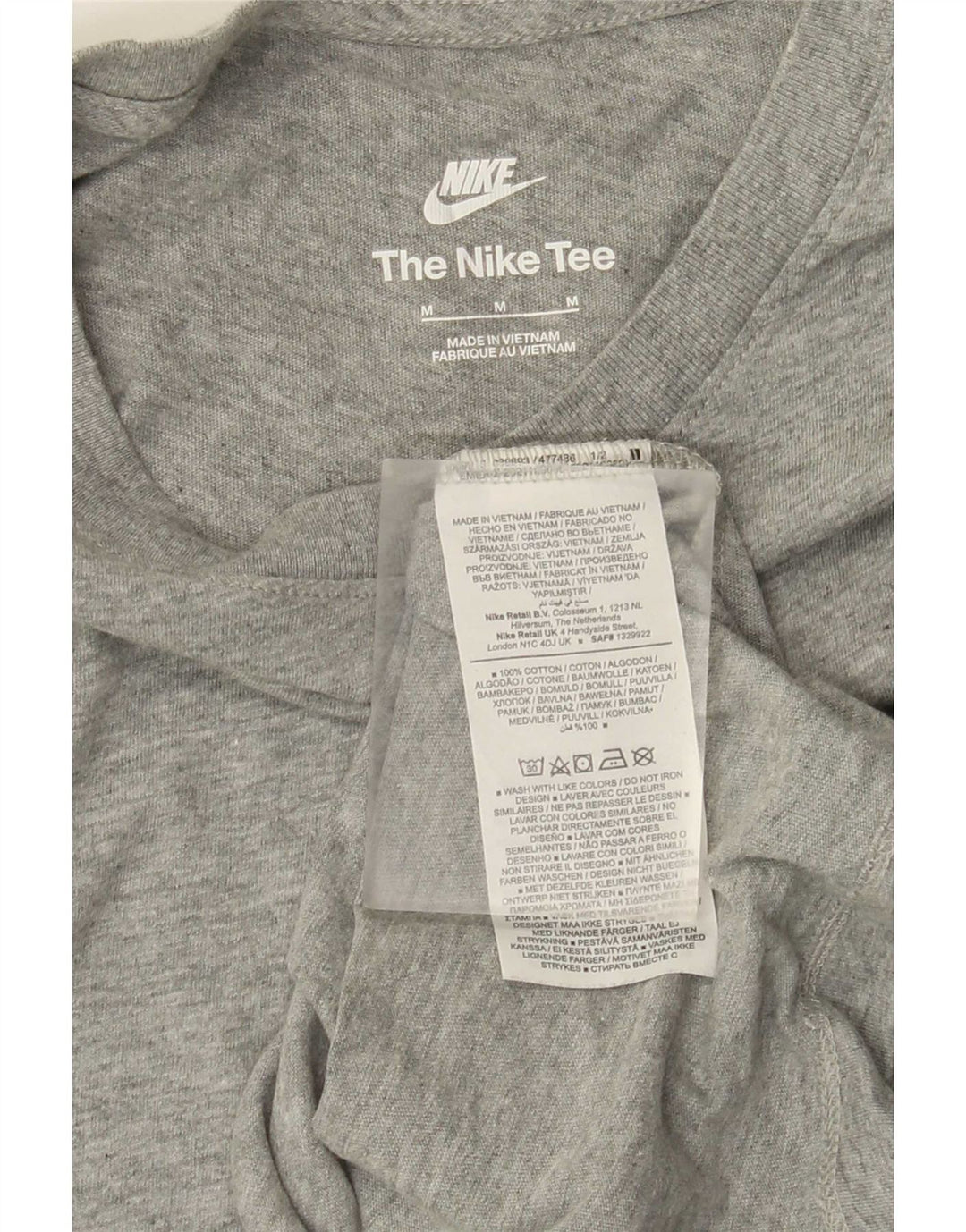 Ανδρικό T-Shirt NIKE Τοπ μεσαίο γκρι βαμβακερό