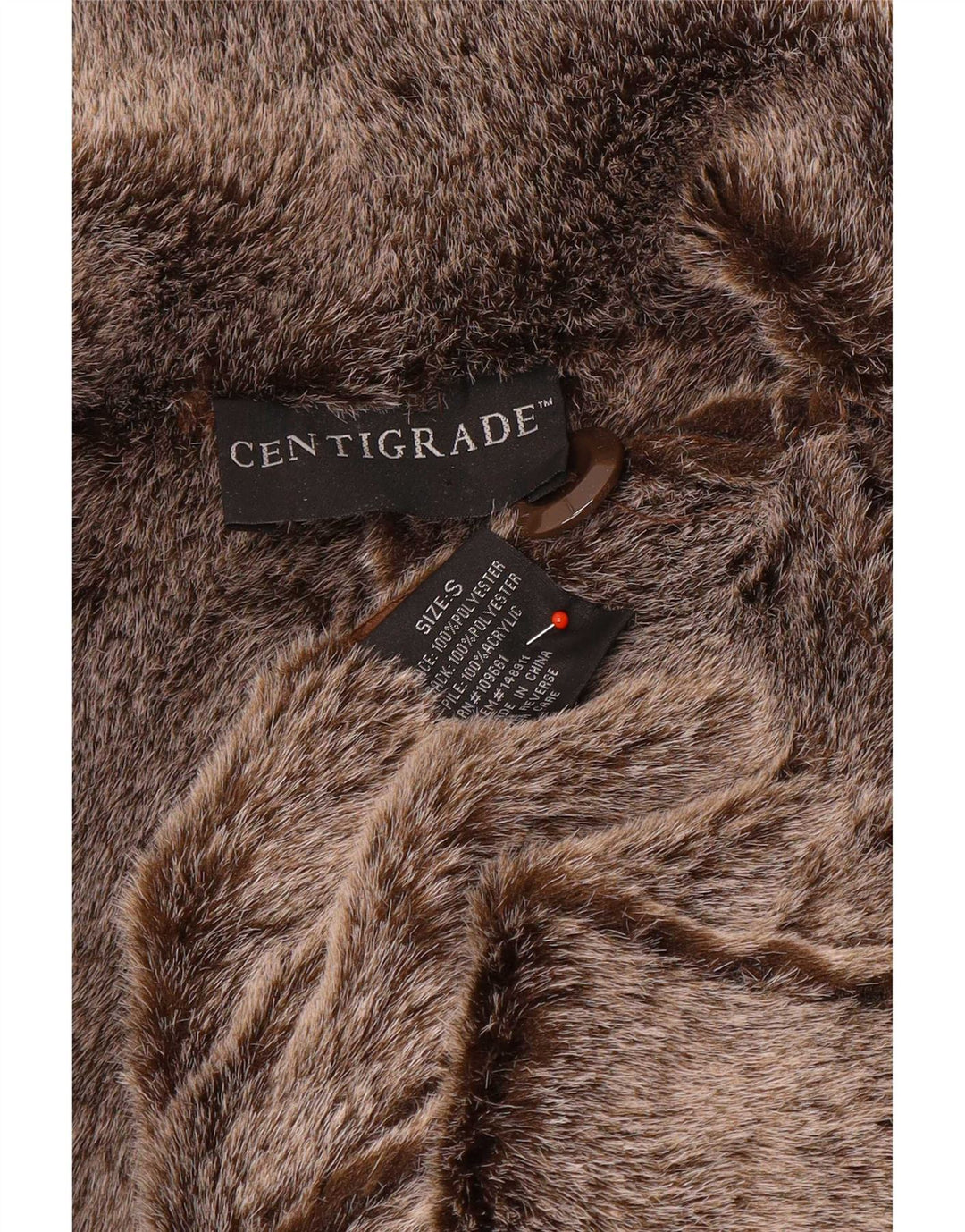 Centigrade γυναικείο πανωφόρι Sherpa UK 10 Small Brown Polyester