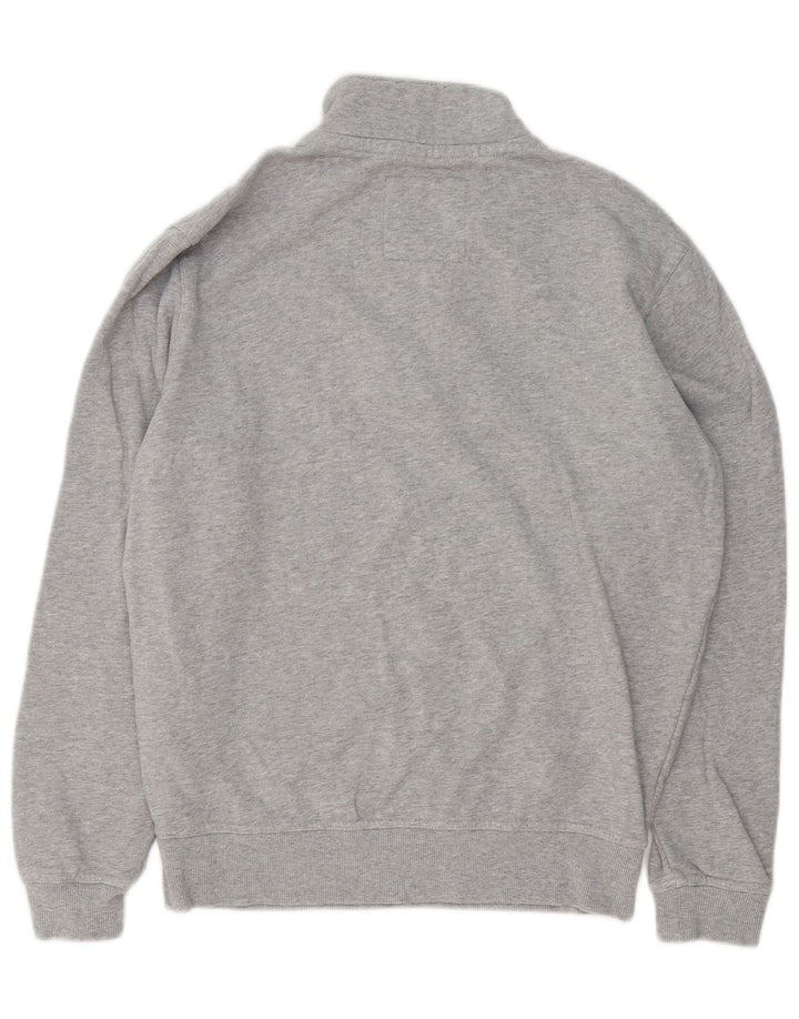 Ανδρικό φούτερ με φερμουάρ Crew Clothing, μεσαίο βαμβακερό γκρι