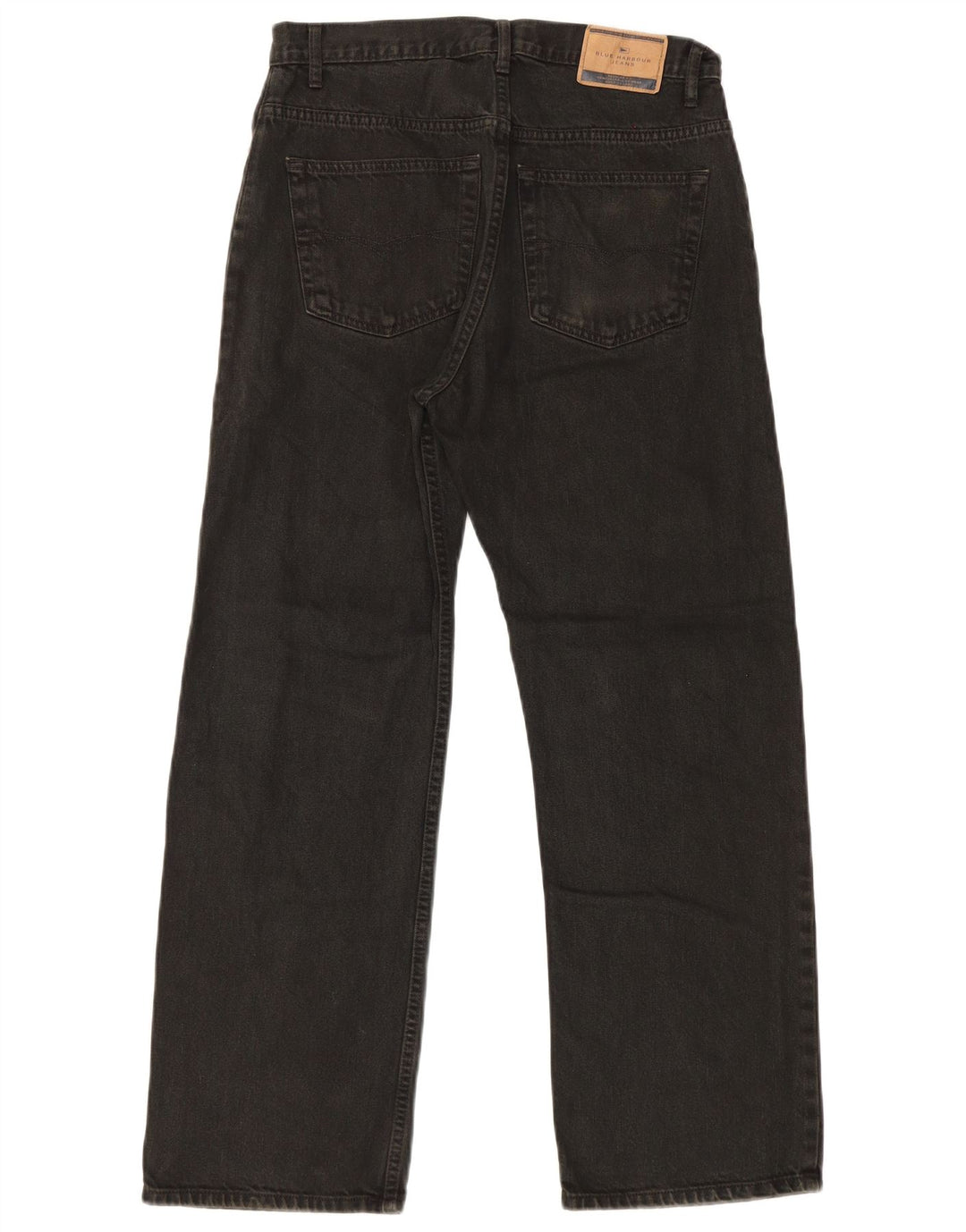 Marks & Spencer Ανδρικό Μπλε Harbor Straight Jeans W32 L29 Μαύρο βαμβακερό