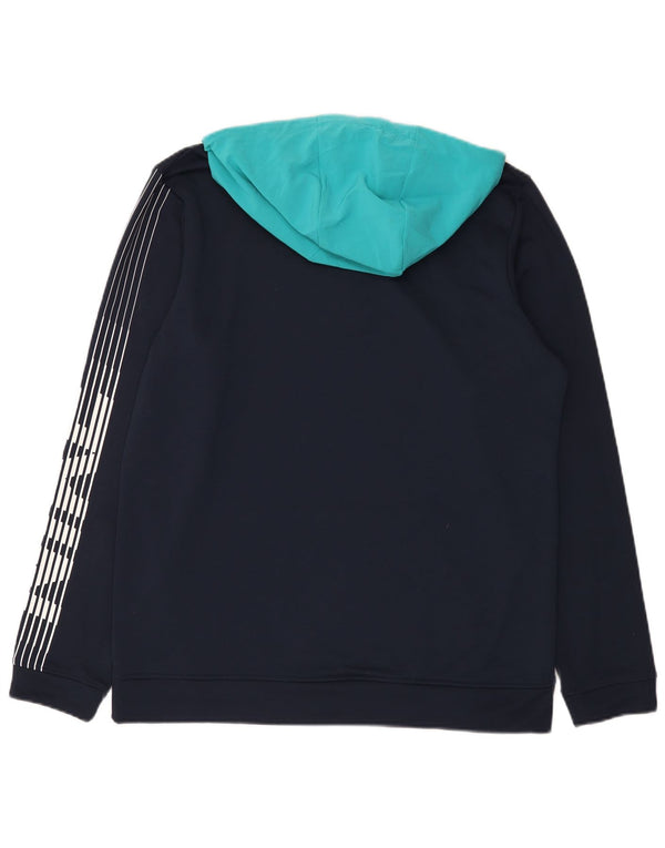 Μπλοκ χρώματος Nike Mens Dri Fit Graphic Hoodie Jumper Medium Navy Blue Colorblock