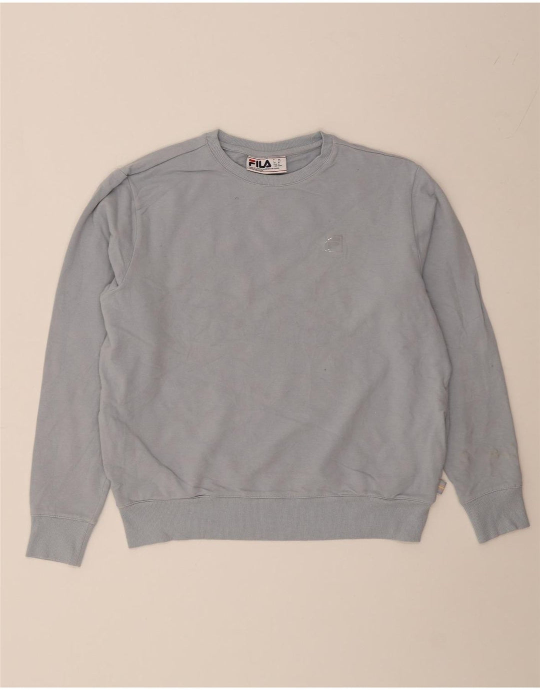 FILA Womens Sweatshirt Jumper UK 14 Medium Blue Cotton Vintage Fila and Second-Hand Fila from Messina Hembry 