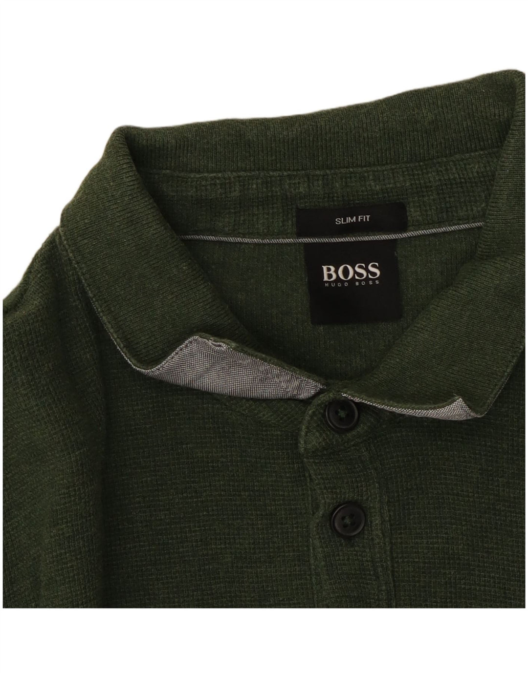 Ανδρικό μακρυμάνικο μπλουζάκι πόλο Hugo Boss σε μεγάλο πράσινο