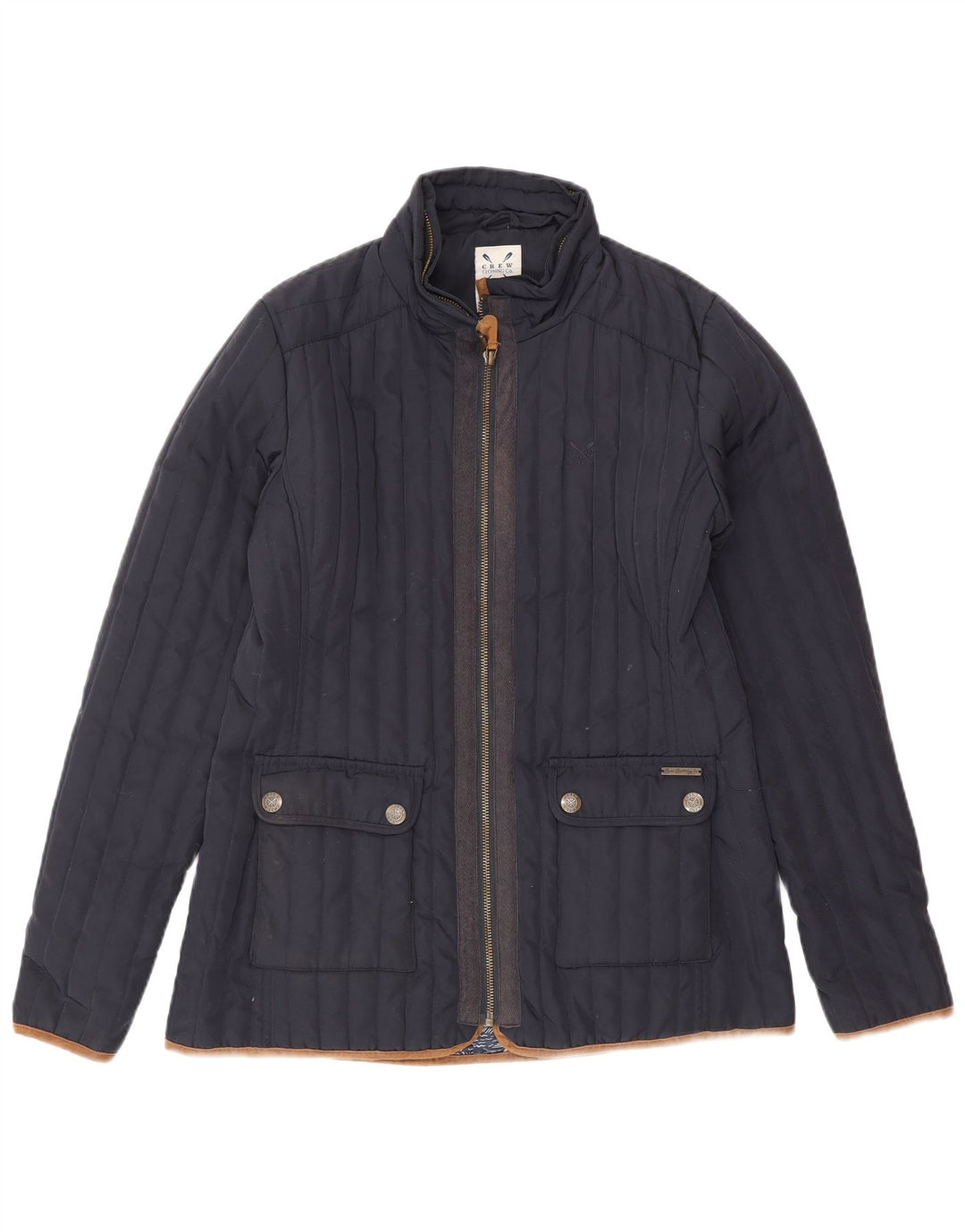 Crew Clothing Γυναικείο μπουφάν με επένδυση UK 10 Small Navy Blue Polyester