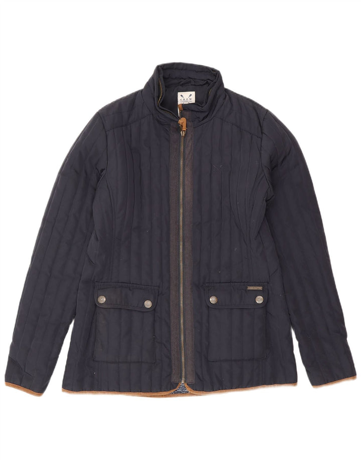 Crew Clothing Γυναικείο μπουφάν με επένδυση UK 10 Small Navy Blue Polyester