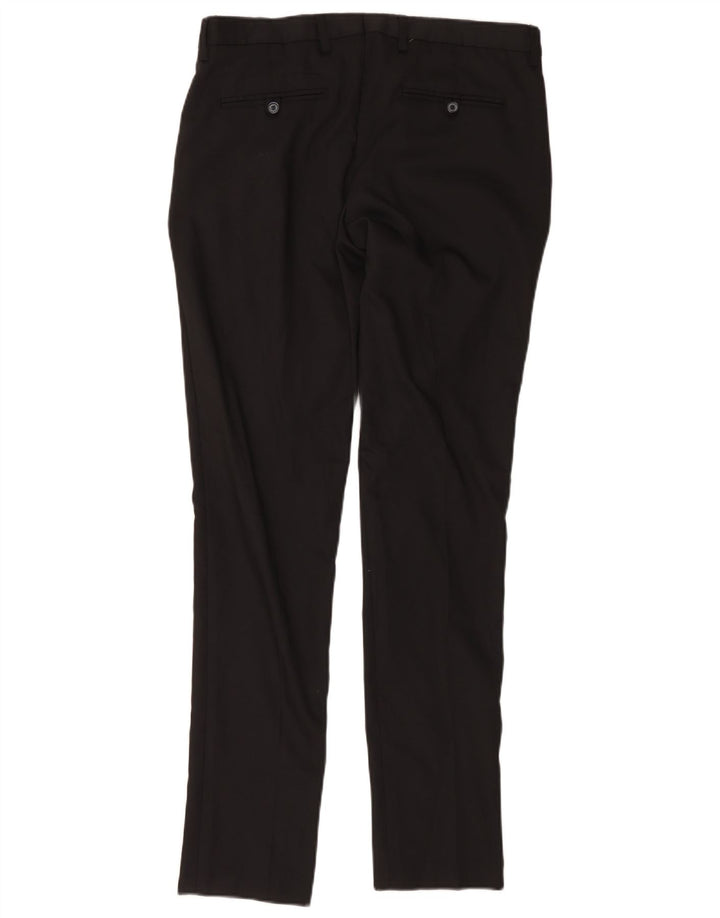Zara Ανδρικό Slim παντελόνι Chino EU 42 Large W32 L33 Μαύρο πολυεστέρα