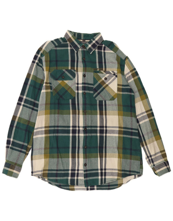 Ανδρικό πουκάμισο Jim Spencer Μέγεθος 43/44 XL Πράσινο καρό βαμβακερό