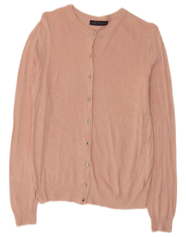 Marks & Spencer Γυναικεία ζακέτα πουλόβερ UK 10 Small Pink Viscose