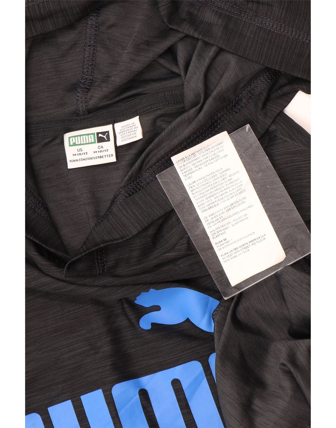 Puma Boys με κουκούλα με γραφικό μακρύ μανίκι 10-11 ετών με μεσαίο γκρι φλύκταινα