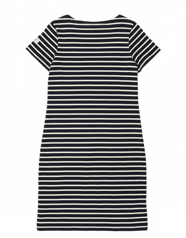 Joules γυναικείο μπλουζάκι φόρεμα UK 10 Small Navy Blue ριγέ βαμβακερό