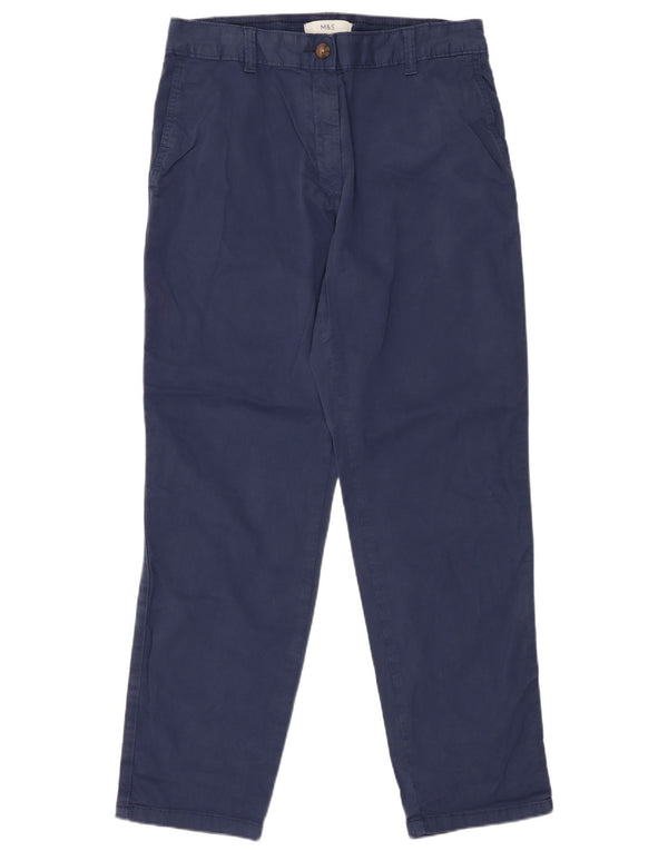 Marks & Spencer Γυναικεία κωνικό παντελόνι Chino UK 8 Small W27 L26 Navy Blue