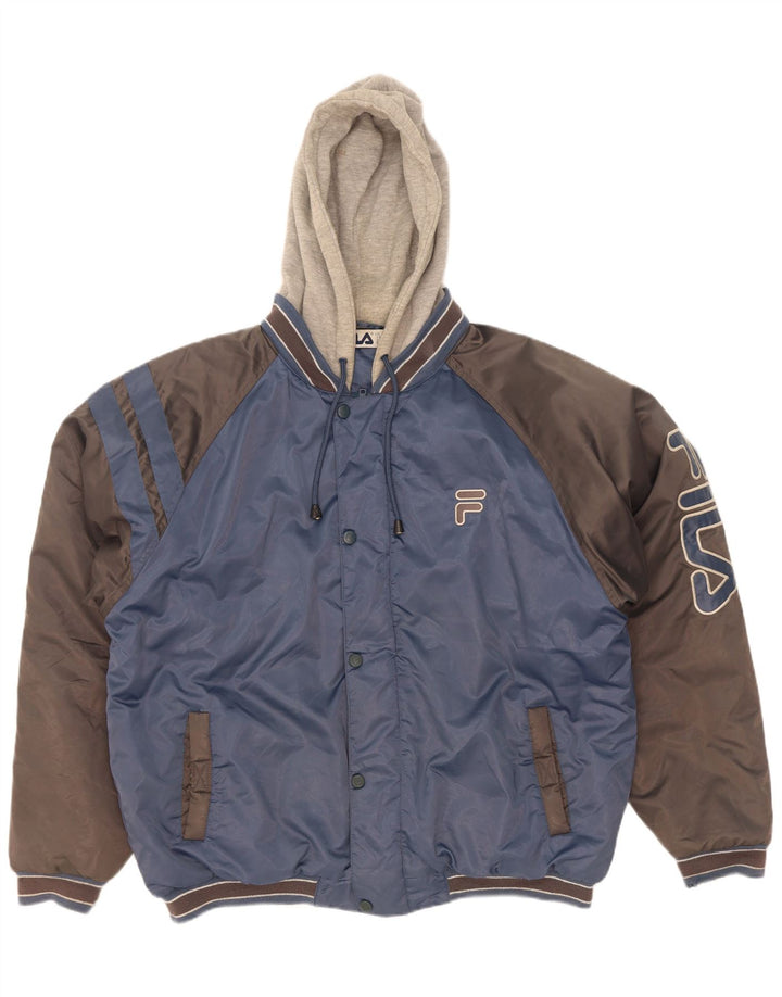 Ανδρική φόρμα γραφικής φόρμας Fila Top Jacket Large Navy Blue Colourblock
