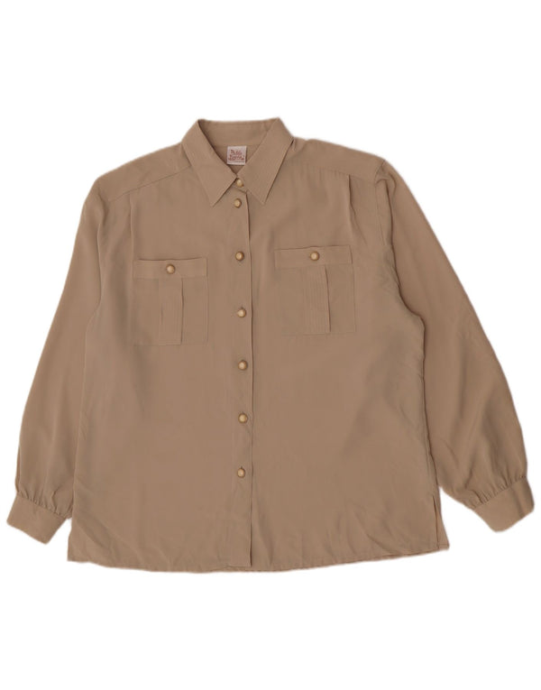 Michele Boyard Γυναικείο πουκάμισο Oversized Μπλούζα IT 42 Medium Khaki Polyester