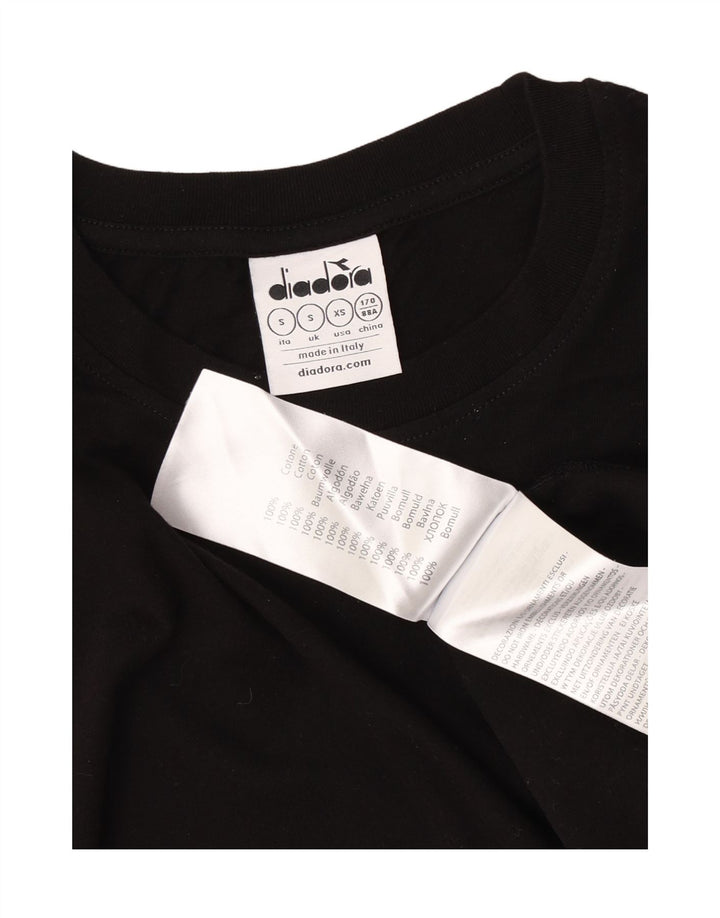 Diadora Ανδρικό γραφικό T-Shirt Top Μικρό μαύρο βαμβακερό