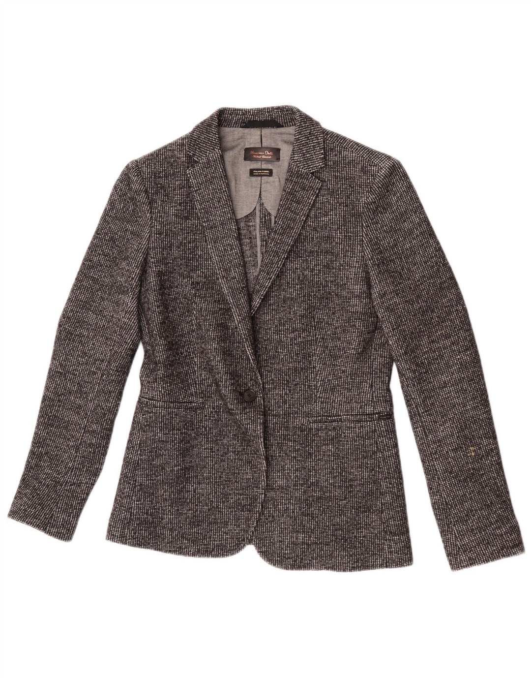 Massimo Dutti Γυναικείο μπουφάν σακάκι με 1 κουμπί EU 40 Medium Grey Houndstooth