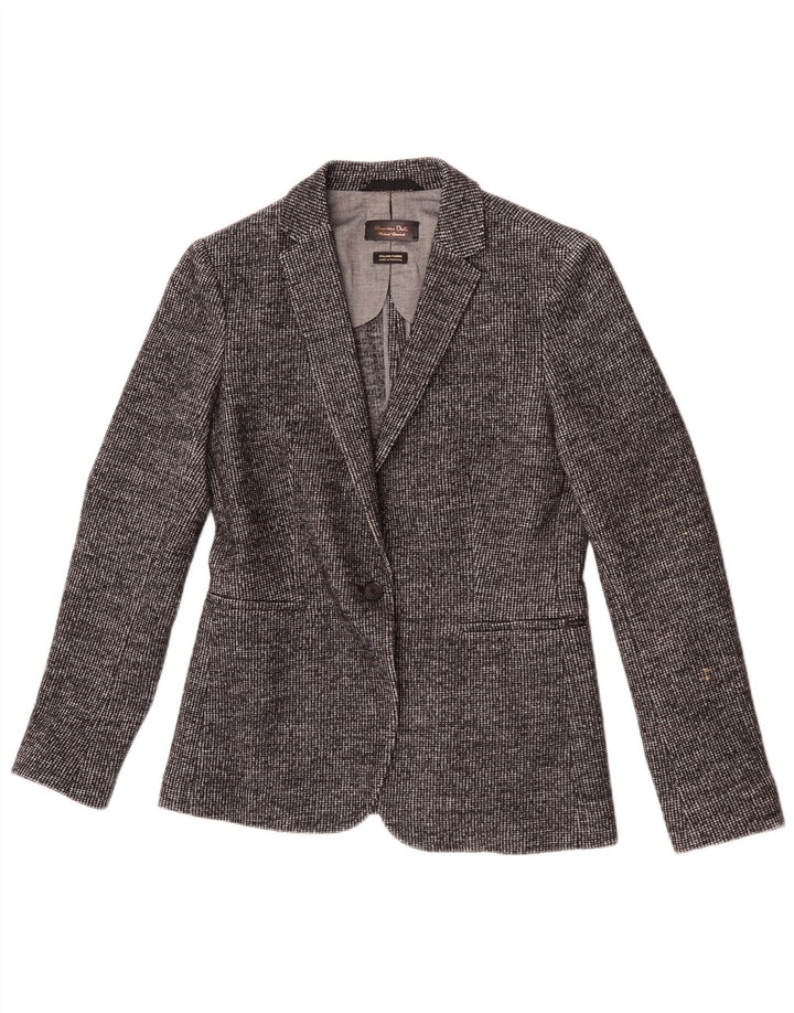 Massimo Dutti Γυναικείο μπουφάν σακάκι με 1 κουμπί EU 40 Medium Grey Houndstooth