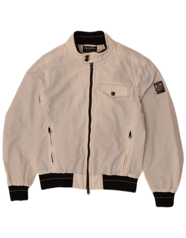 Refrigiwear Ανδρικό μπουφάν βροχής UK 40 Large Off White Colorblock Nylon