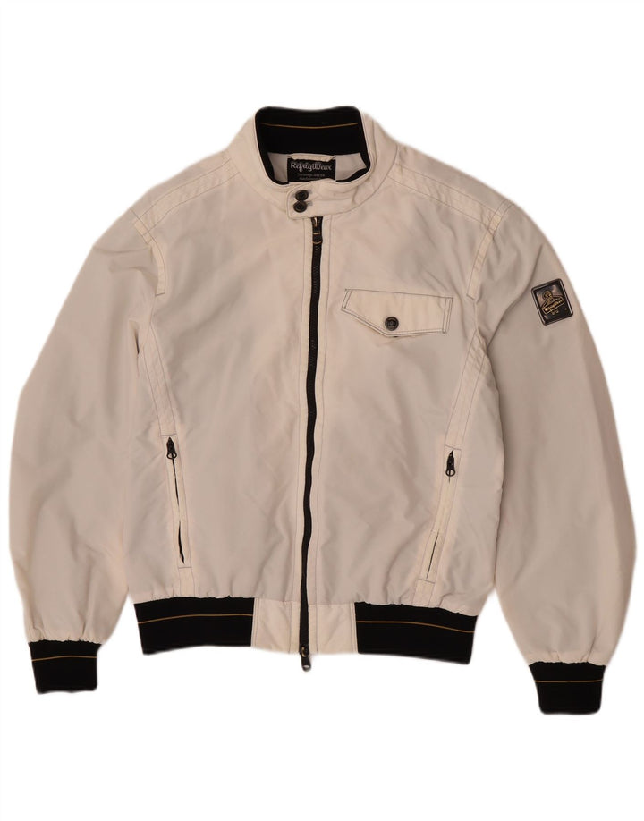 Refrigiwear Ανδρικό μπουφάν βροχής UK 40 Large Off White Colorblock Nylon