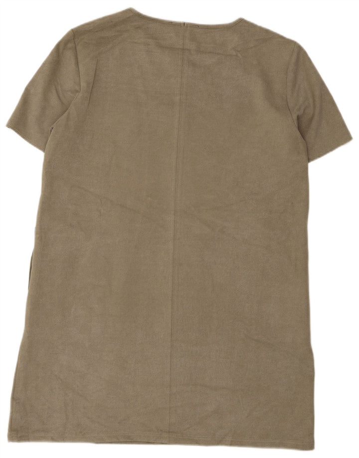 Zara Γυναικείο Φόρεμα Shift UK 16 Large Khaki