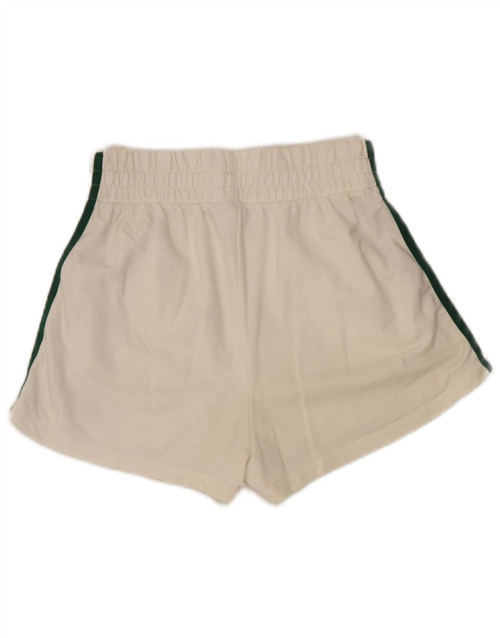 Γυναικείο αθλητικό σορτς Adidas UK 10 μικρό λευκό βαμβακερό