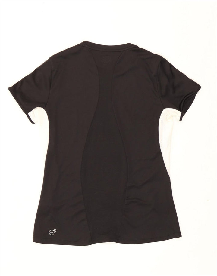 Puma Γυναικείο T-Shirt Top UK 12 Medium Black Colourblock Polyester
